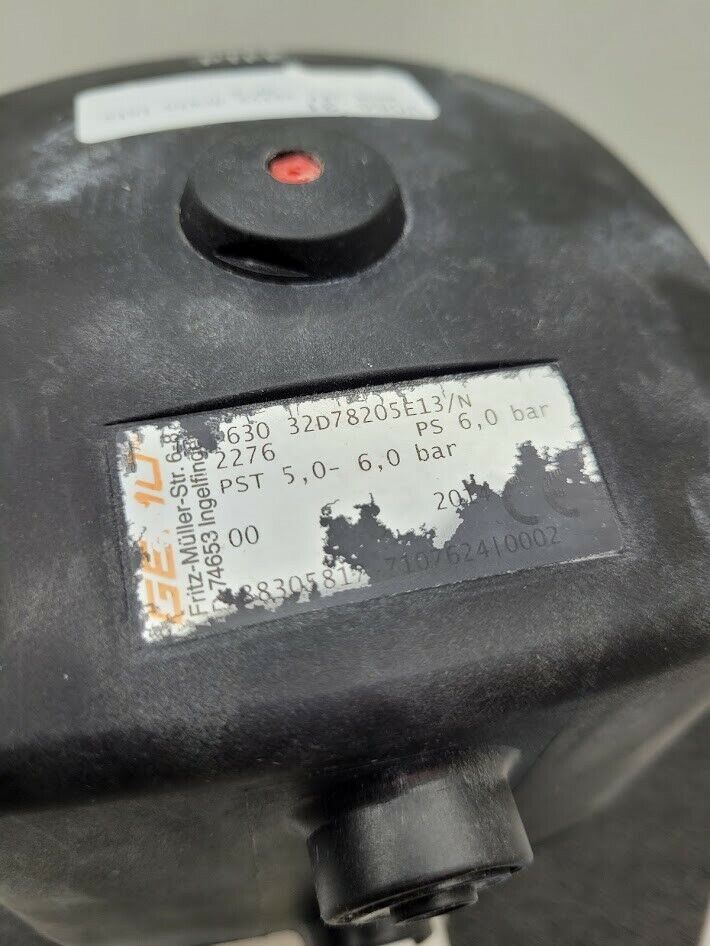 Gemu DN32 Diaphragm Shutoff Valve Air Open Spring Close PTFE 630 32D78205E13 B