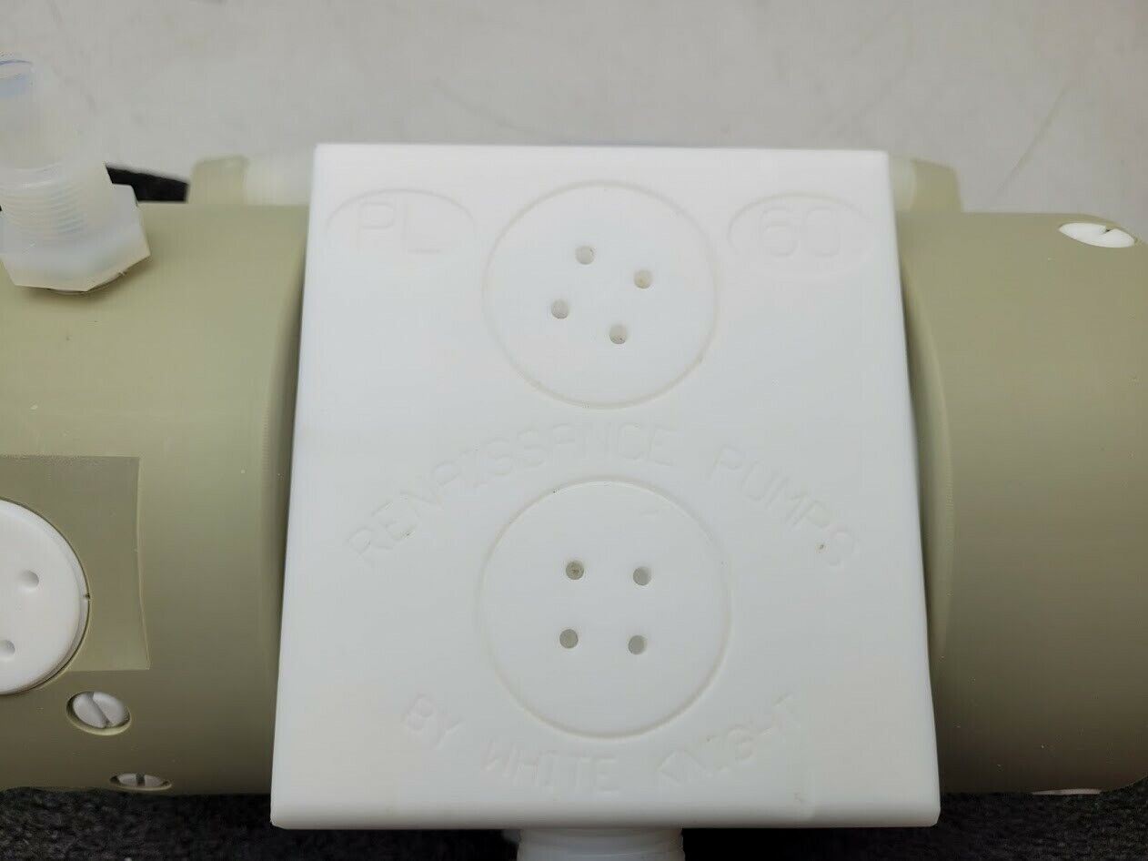 White Knight PL60 High-Purity Chemical Bellows Air Shuttle Driven Pump PTFE/PFA