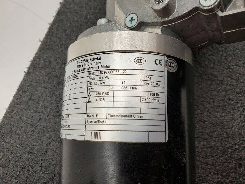 Lenze SSN40-1GVAR-063C22 Servo Motor SSN40-1FVAR 15:1 Gear Reducer Timing pully
