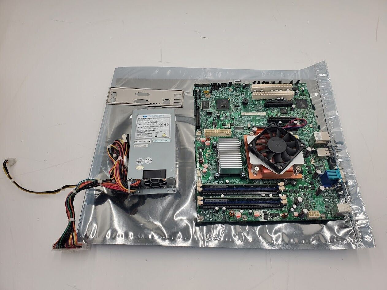 Intel S3200SH Server System Board 4GB Core 2 3GHz I/O Plate Power Supply Boots