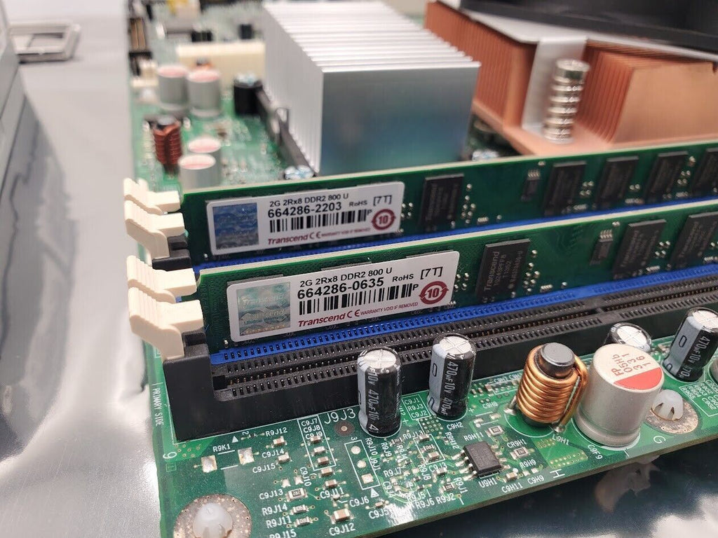 Intel S3200SH Server System Board 4GB Core 2 3GHz I/O Plate Power Supply Boots