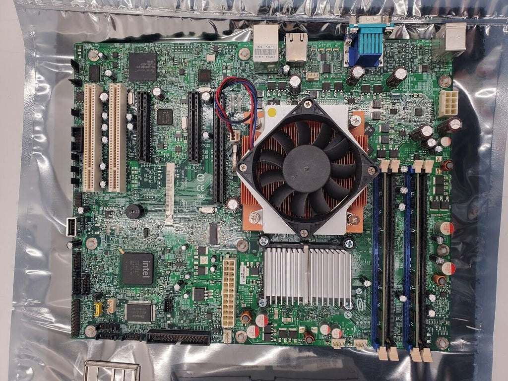 Intel S3200SH Server System Board 4GB Core 2 3GHz I/O Plate Power Supply Boots