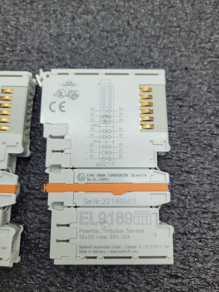 Beckhoff EL9188 & EL9189 Potential Distribution Terminal Set Working Pull