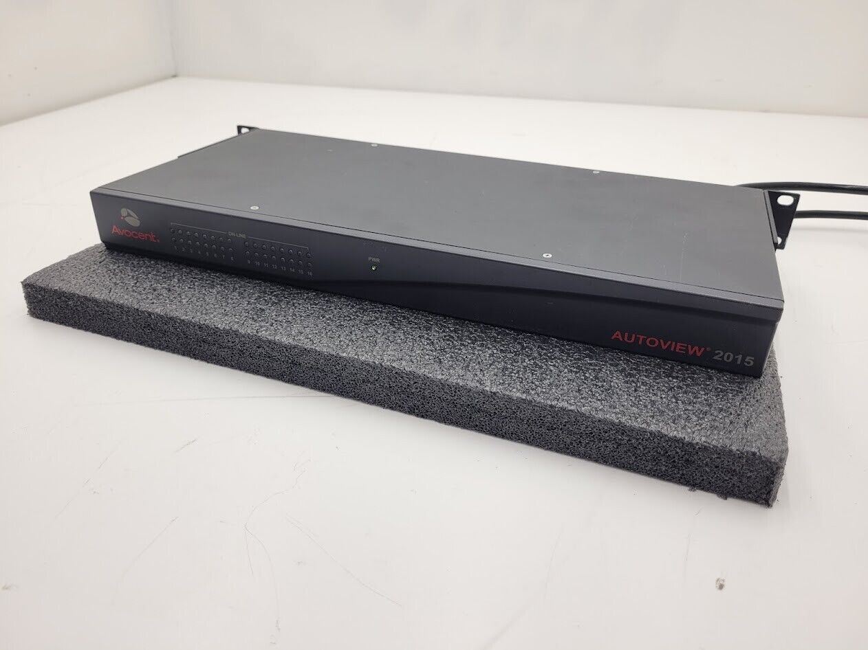Avocent Autoview AV2015 16 Port 2 User KVM Switch 520-469-502 With Ears Power On