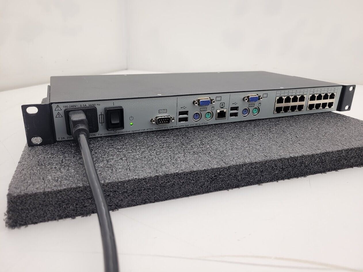 Avocent Autoview AV2015 16 Port 2 User KVM Switch 520-469-502 With Ears Power On