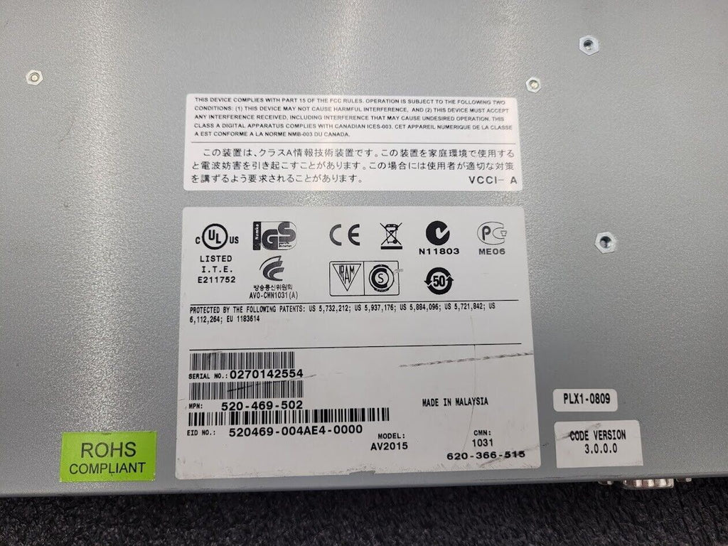 Avocent Autoview AV2015 16 Port 2 User KVM Switch 520-469-502 With Ears Power On