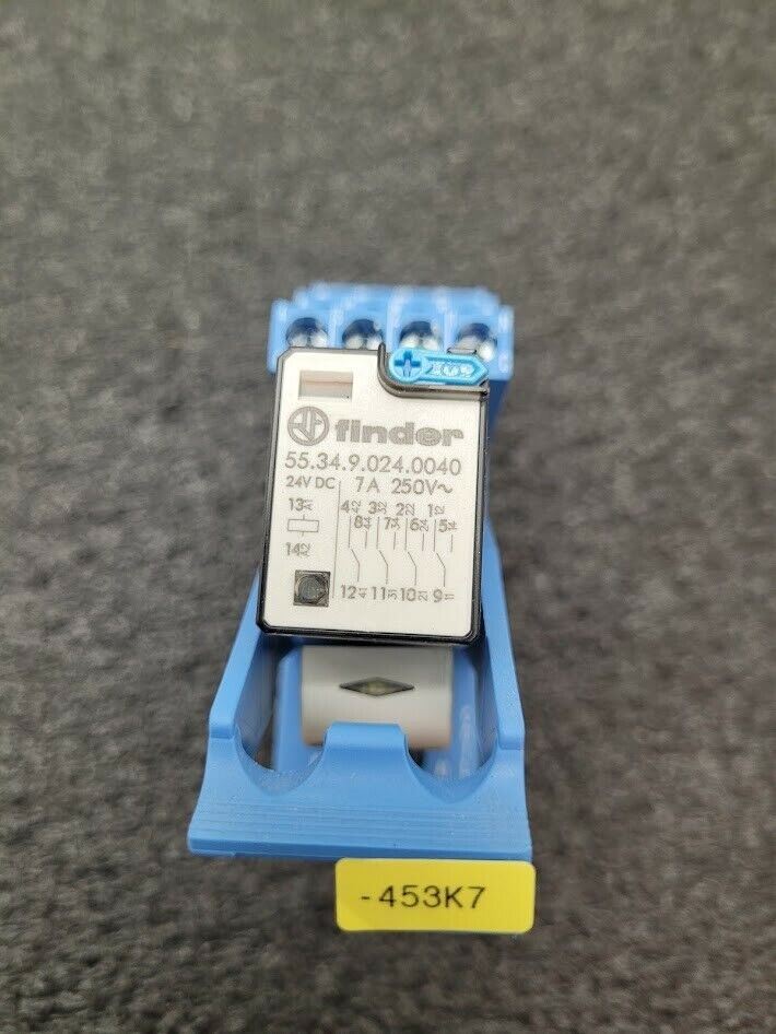 Finder Relay 55.34.9.024.0040 EMC + Indicator 99.02.9.024.99 Base 94.04 Tested