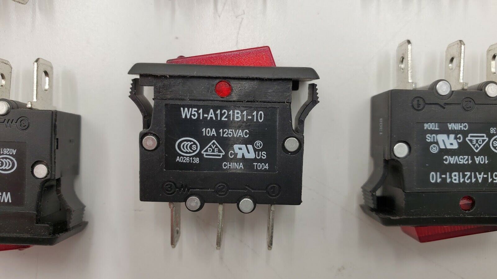 Lot of 10 TE Potter & Brumfield W51-A121B1-10 Thermal Circuit Breaker 10A 125VAC