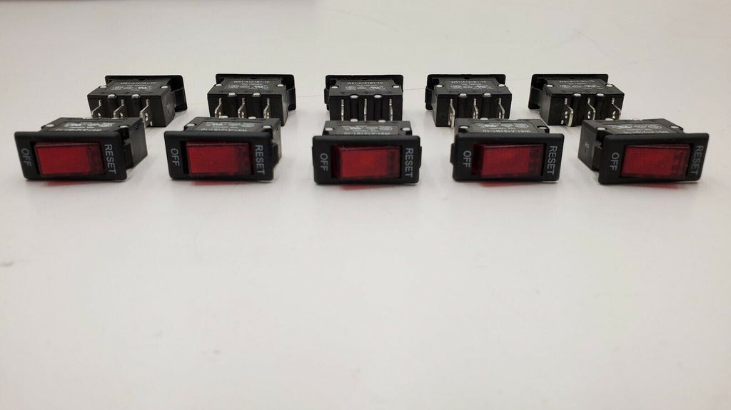 Lot of 10 TE Potter & Brumfield W51-A121B1-10 Thermal Circuit Breaker 10A 125VAC