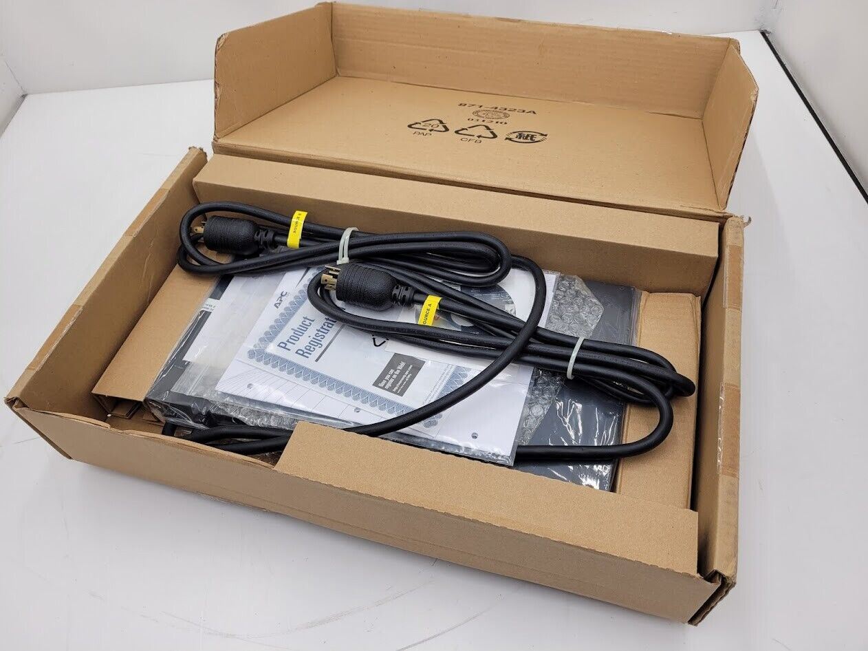 APC AP7752 Rack ATS Automatic Transfer Switch PDU 1U L5-20 20A 120v 10x 5-20R