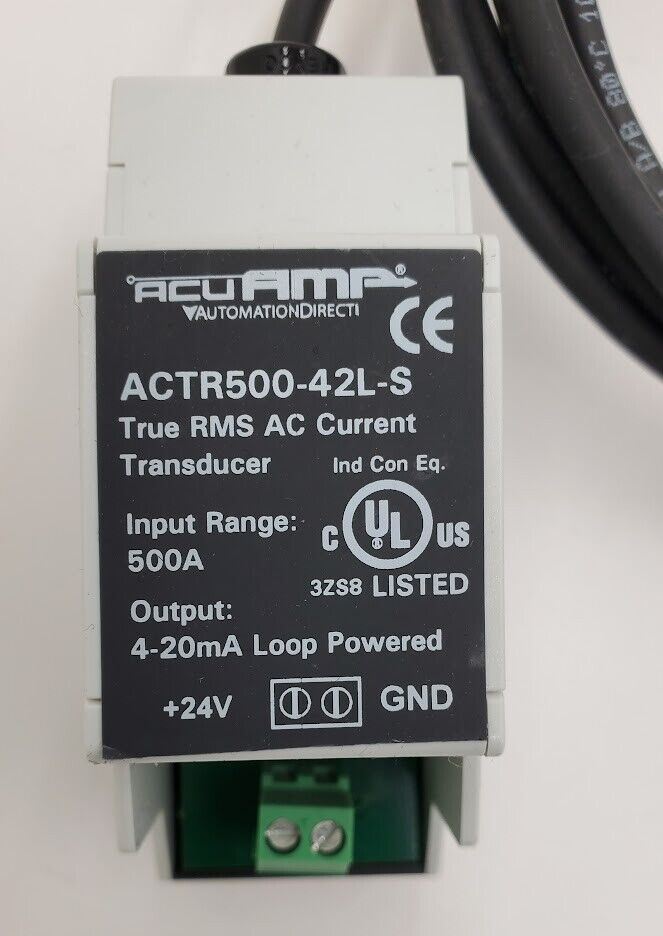 Automation Direct ACUAMP ACTR500-42L-S 500A Split Ring AC RMS Current Transducer