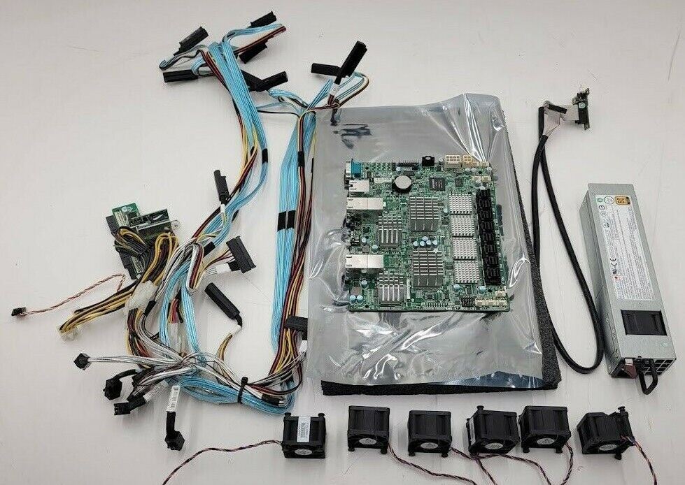SuperMicro SuperStorage SSG-K1048-RT BMB-KTJBOD-CB1 Board, Power Supply, Cables