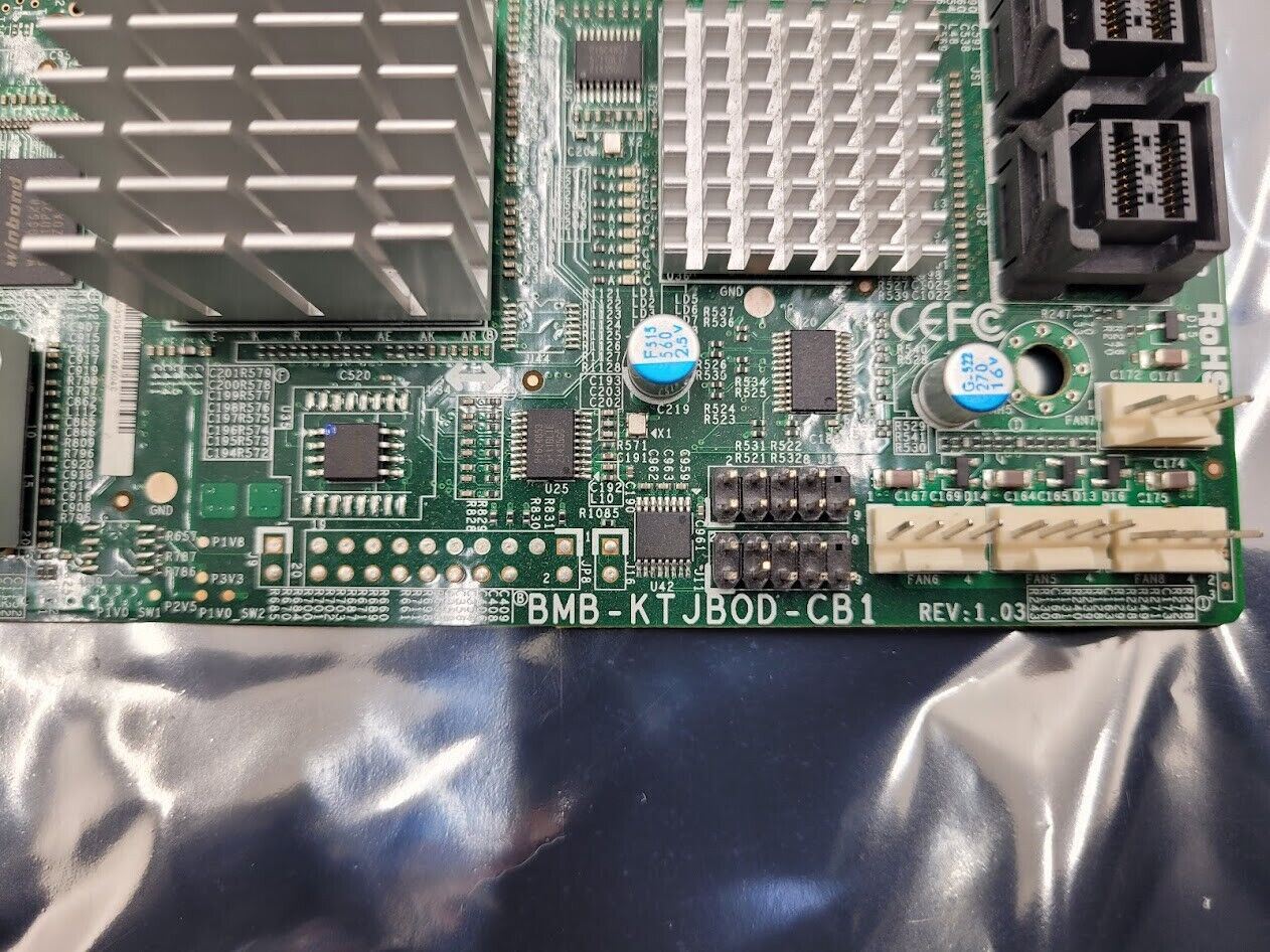SuperMicro SuperStorage SSG-K1048-RT BMB-KTJBOD-CB1 Board, Power Supply, Cables