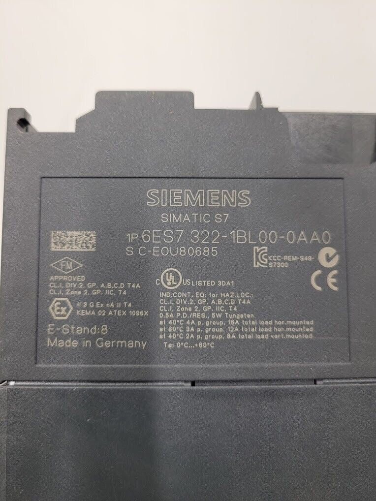 Lot of 7 Siemens Simatic S7 6ES7 6ES7 322-1BL00-0AA0 PLC SM 322 32DO 24V 0.5A DC