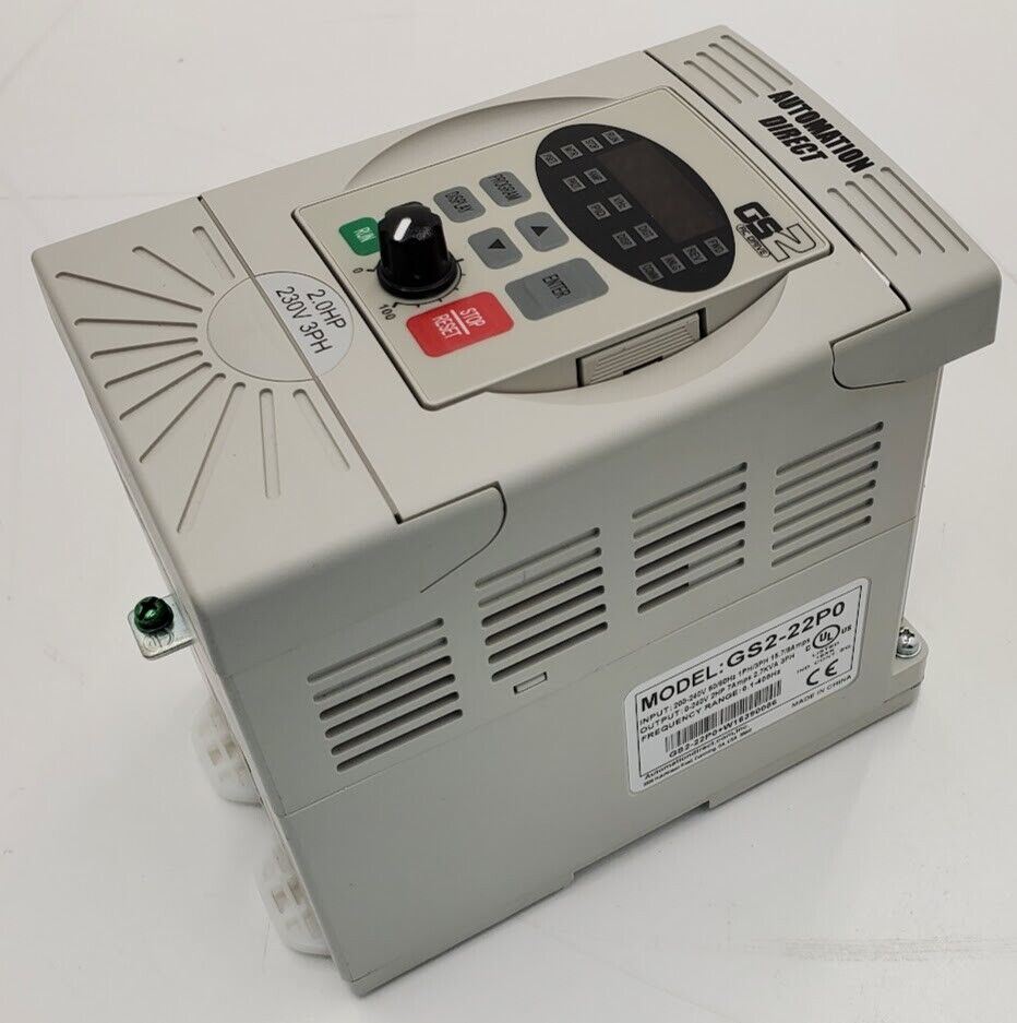 AUTOMATION DIRECT GS2-22P0 AC Micro Drive 230V 1PH In, 3PH Out, 0.1-400Hz, 2.0HP