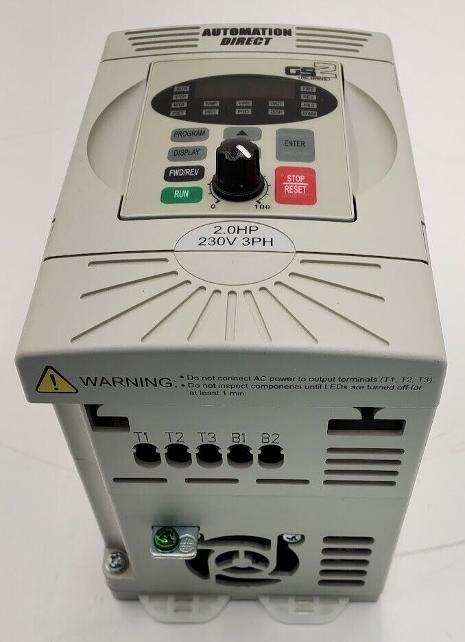 AUTOMATION DIRECT GS2-22P0 AC Micro Drive 230V 1PH In, 3PH Out, 0.1-400Hz, 2.0HP