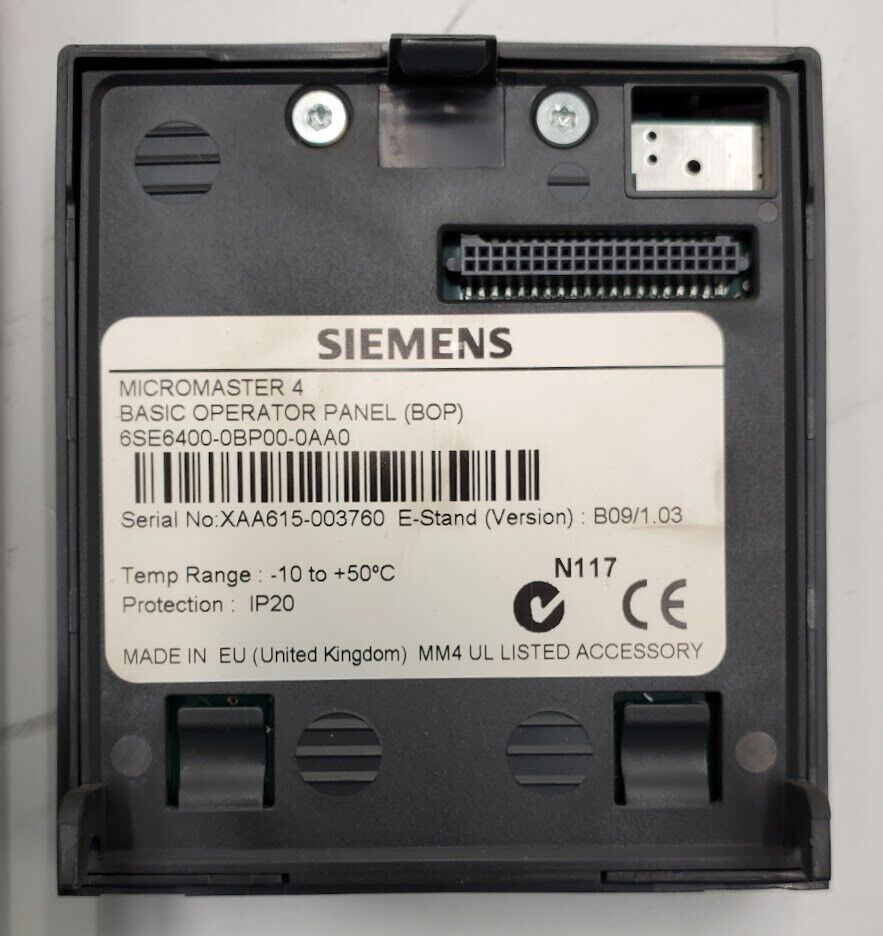 SIEMENS Micromaster 420 6SE6420-2UC21-5BA1 Inverter Drive 1.5 kW 240V ProfiBus