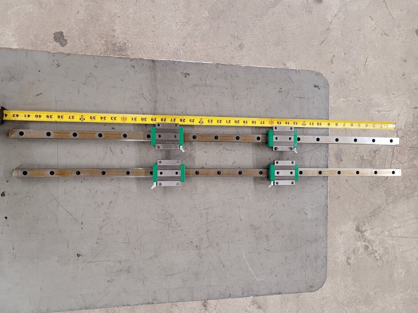 INA Linear Bearing Slide Guide KWVE25BG3V1 1000mm 2 Rails 4 Blocks w/ zerk