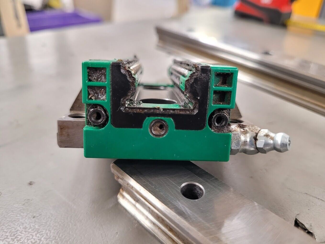 INA Linear Bearing Slide Guide KWVE25BG3V1 1000mm 2 Rails 4 Blocks w/ zerk