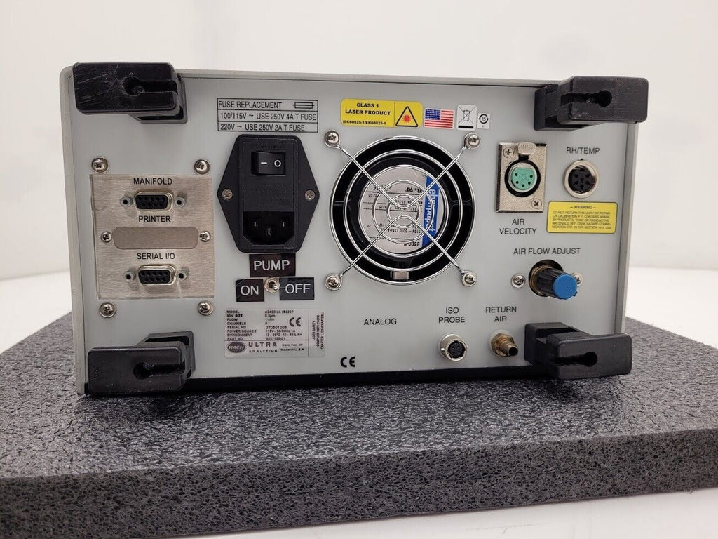 MET ONE A2400 LL Laser Particle Counter 2087126-01 0.3μm 1CFM Powers On, Counts