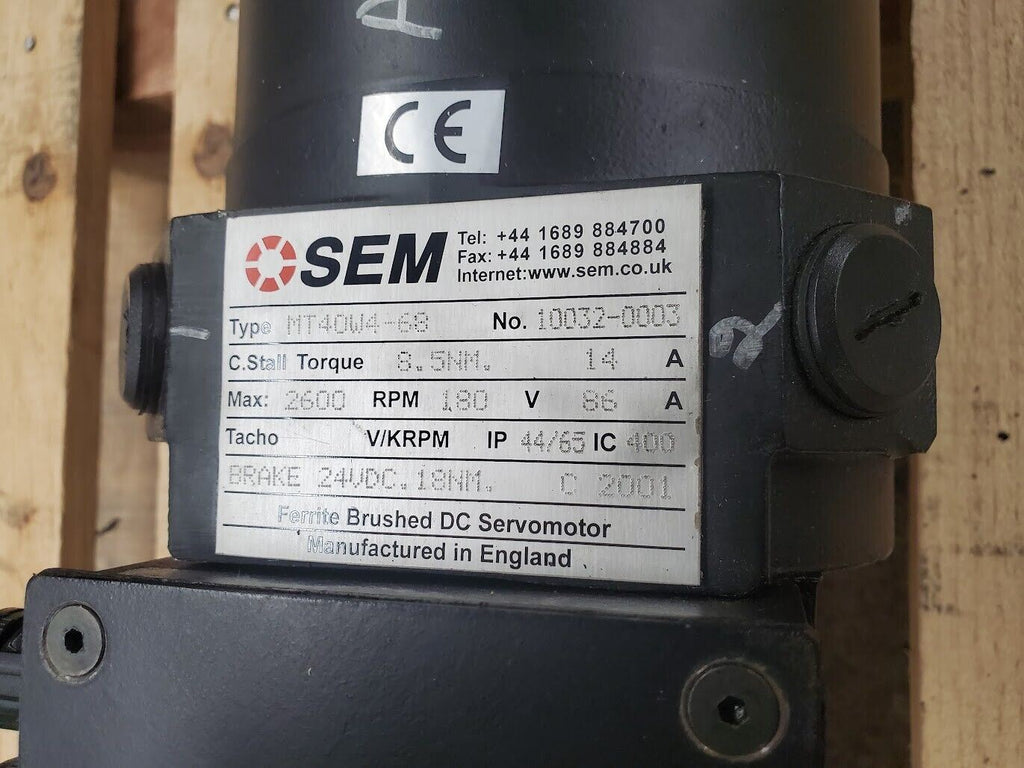 SEM MT40W4-68 Ferrite Brushed DC Servo Motor 2600RPM 180V 86A Working Pull