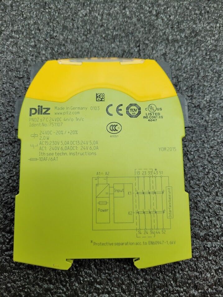 PILZ PNOZ 750107 S7 24VDC Safety Relay 4N/O 1N/C