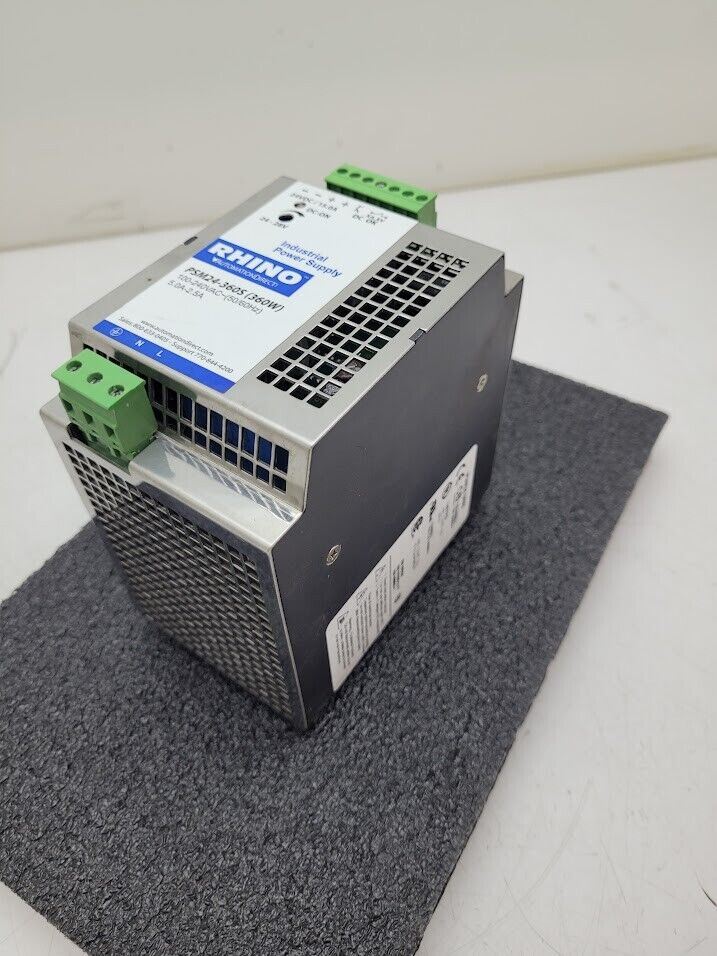 Automation Direct Rhino PSM24-360S Industrial 24VDC 15A DIN Rail Power Supply