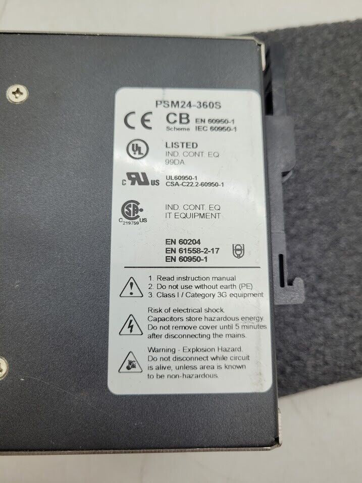 Automation Direct Rhino PSM24-360S Industrial 24VDC 15A DIN Rail Power Supply