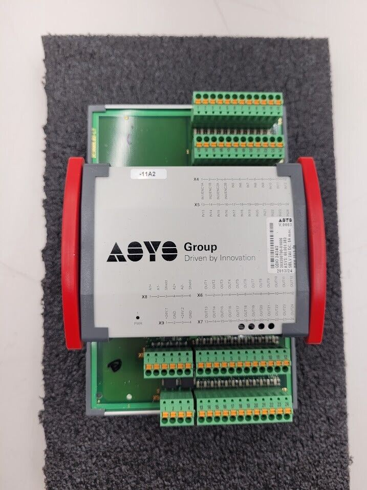 ASYS QDIO 24/24/2 PLC Controller 24VDC 8A 24 Output 24 Input 4 wire encoder IN