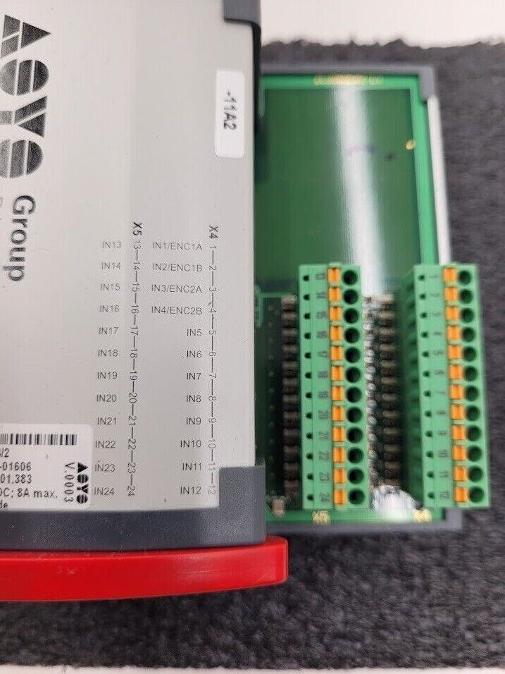 ASYS QDIO 24/24/2 PLC Controller 24VDC 8A 24 Output 24 Input 4 wire encoder IN