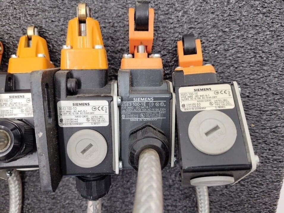 Lot of 6 Siemens Roller Rolling Contact Switch 3SE3 100-1E, 3SE3 100-1D