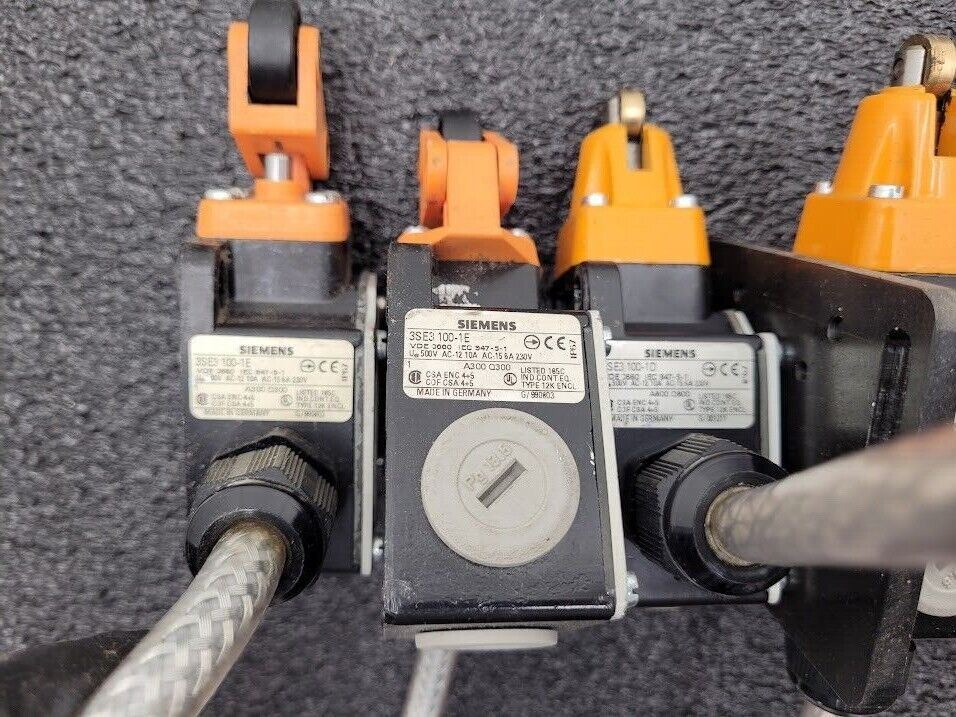 Lot of 6 Siemens Roller Rolling Contact Switch 3SE3 100-1E, 3SE3 100-1D