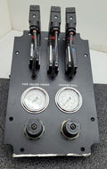 Kay Valve KVE 111 45 43 Pneumatic Valve Block w/ Regulators Gauges 24VDC Control