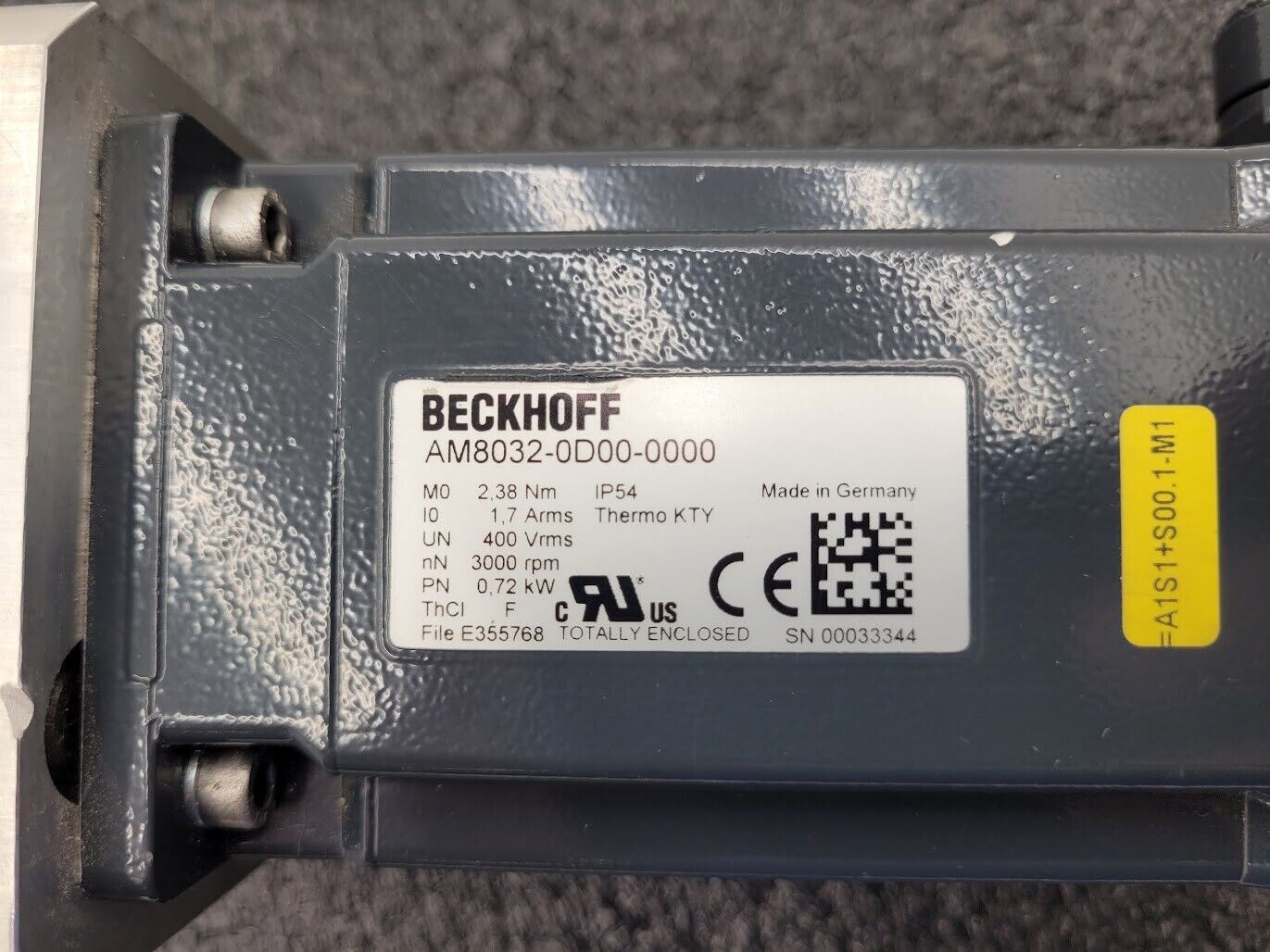 Beckhoff AM8032-0D00-0000 Servo Motor AG2210-+LP090S-MF2-25-0G1-3S 1:25 Gearhead