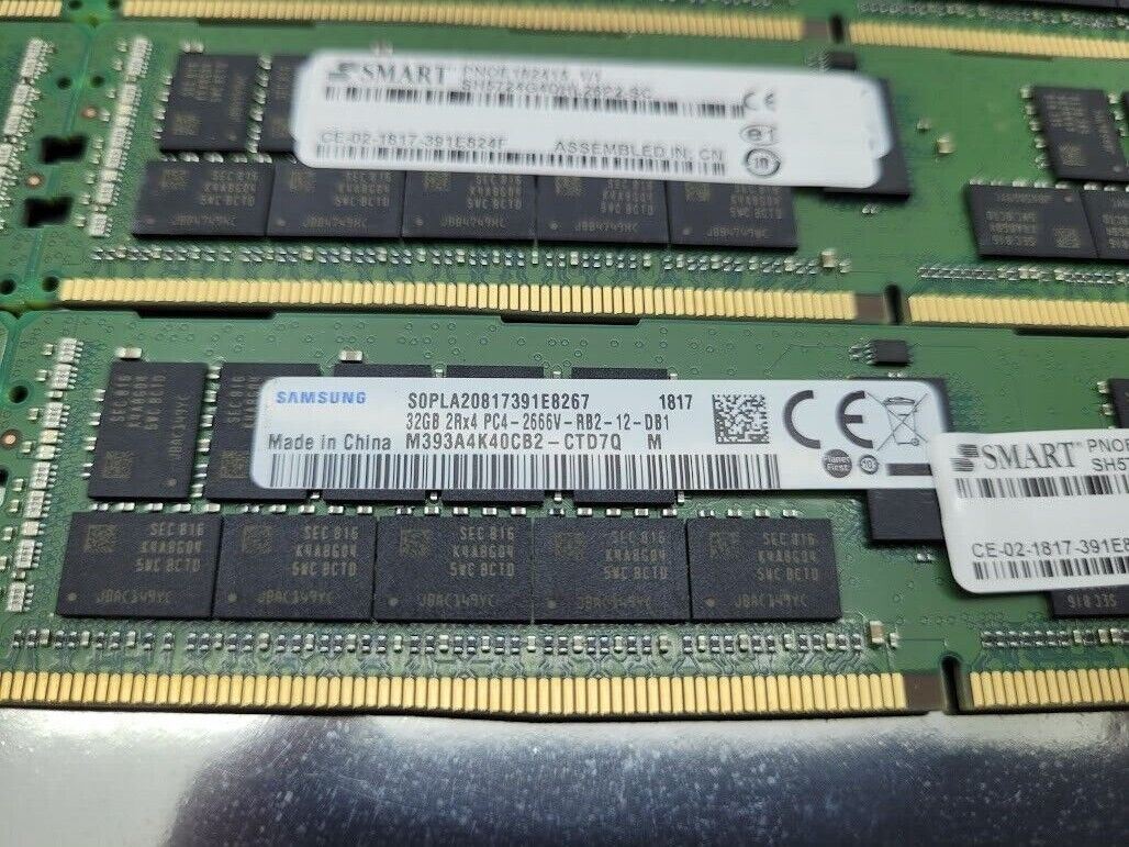 256Gb Samsung 8x 32GB DDR4 2666MHz RDIMM ECC REG RAM Memory M393A4K40CB2CTD7Q