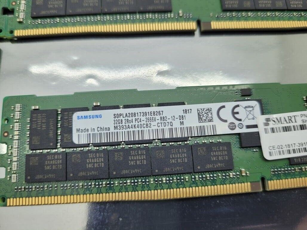 256Gb Samsung 8x 32GB DDR4 2666MHz RDIMM ECC REG RAM Memory M393A4K40CB2CTD7Q