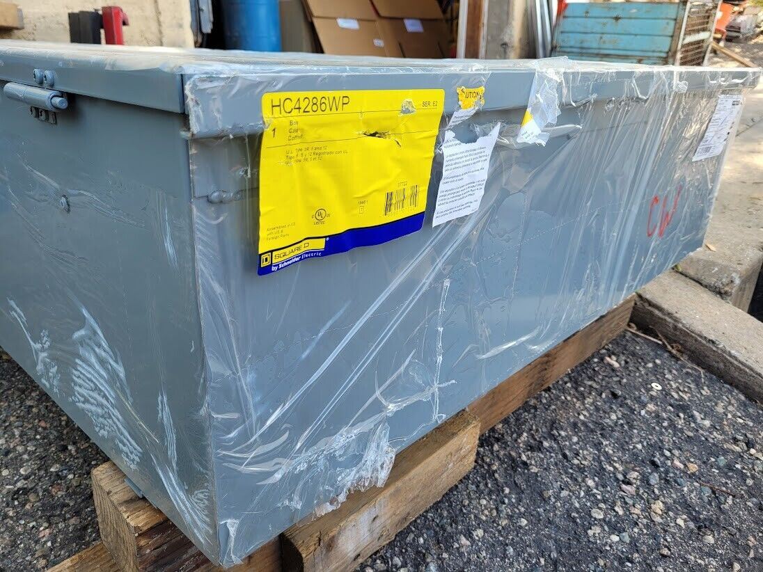 SQUARE D HL4IMA24C1 60amp Surgelogic Breaker Panel HC4286WP Cabinet +12 Breakers