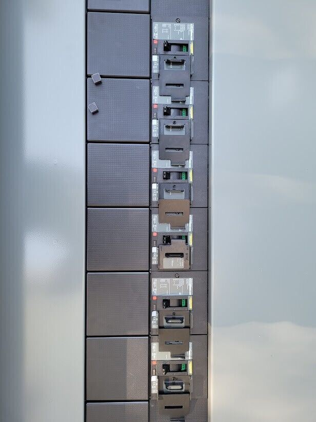 SQUARE D HL4IMA24C1 60amp Surgelogic Breaker Panel HC4286WP Cabinet +12 Breakers