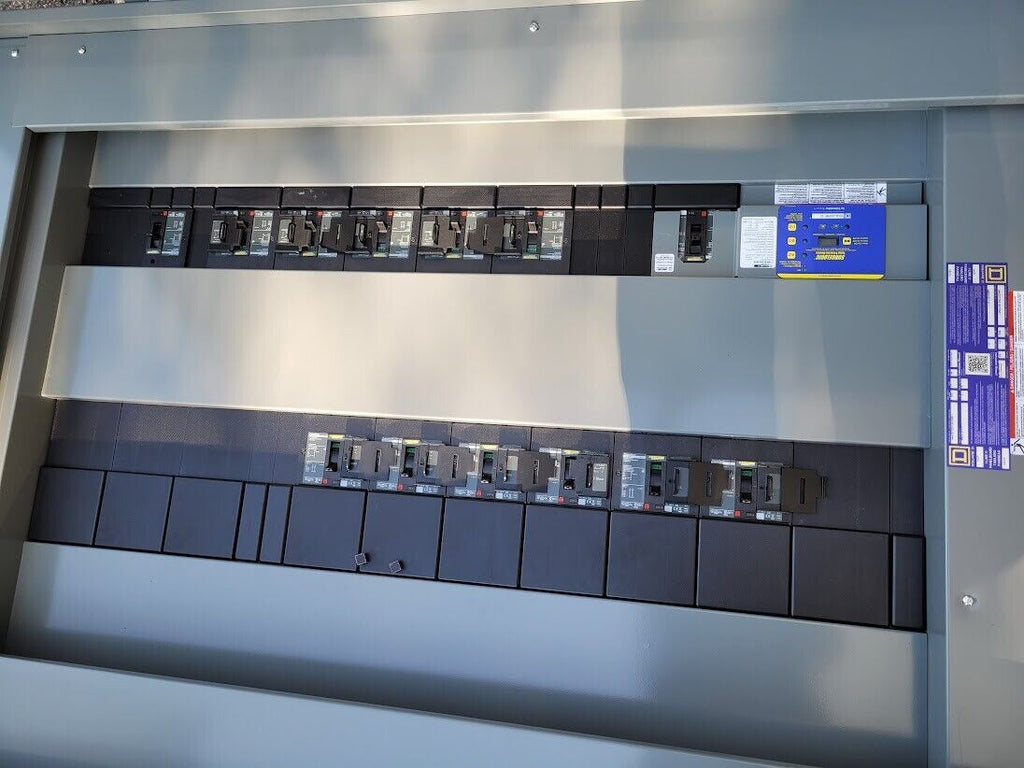 SQUARE D HL4IMA24C1 60amp Surgelogic Breaker Panel HC4286WP Cabinet +12 Breakers
