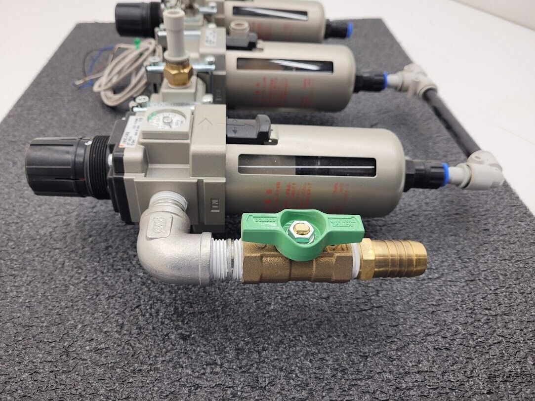 SMC 1/2" Dual Pressure Regulator Filter Manifold AW40-04DE AW40-03DE AFM-04D