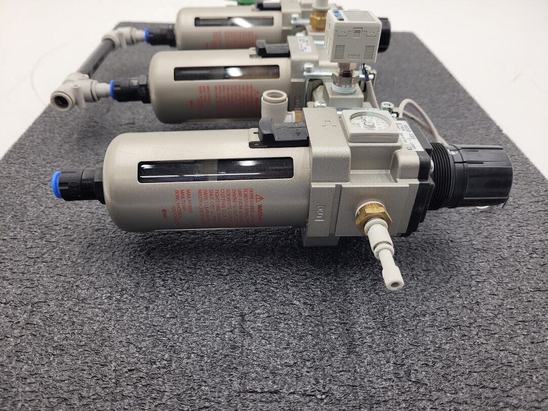 SMC 1/2" Dual Pressure Regulator Filter Manifold AW40-04DE AW40-03DE AFM-04D