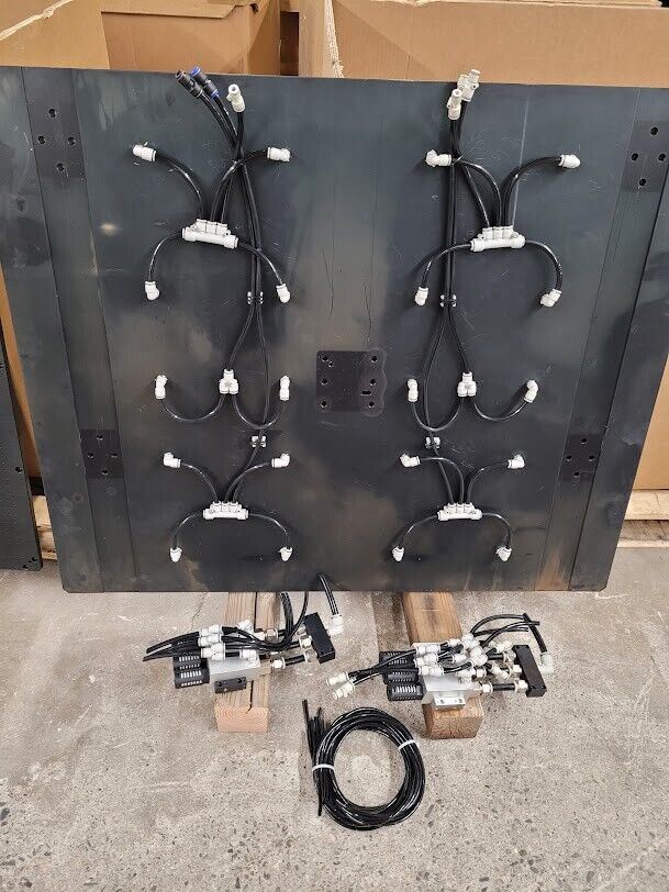 Aluminum Vacuum Hold Down / Float Table 34" x 40" Venturi Generators SMC Piping