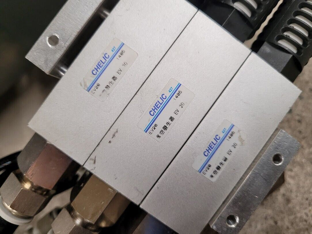 Aluminum Vacuum Hold Down / Float Table 34" x 40" Venturi Generators SMC Piping