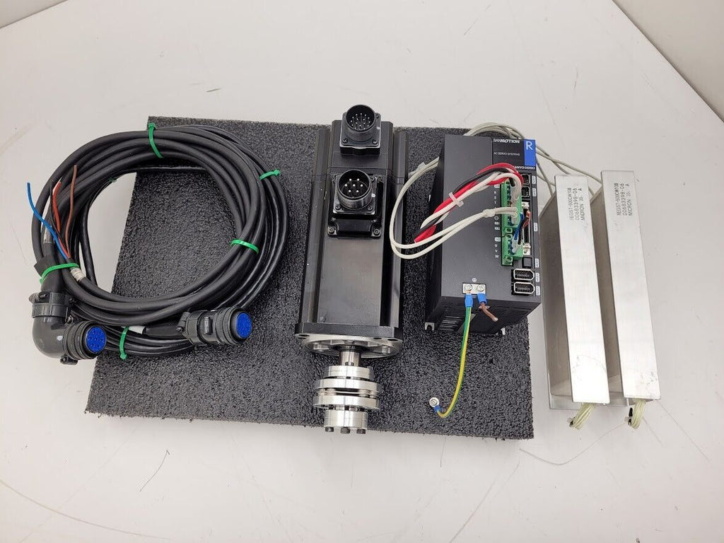 Sanyo Denki AC Servo Motor Q2AA10150HXSH6 Servo Drive RS2A05AAAL004EB2PL1 Brake