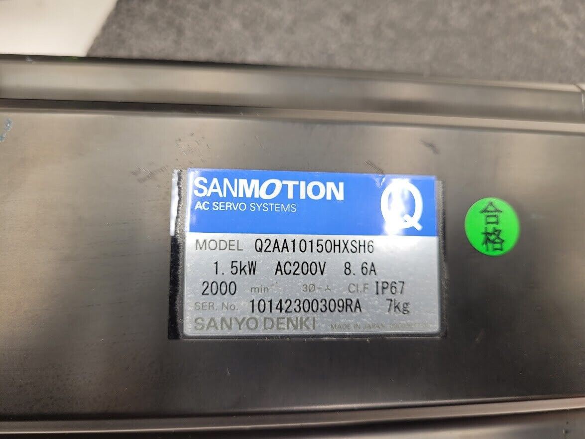 Sanyo Denki AC Servo Motor Q2AA10150HXSH6 Servo Drive RS2A05AAAL004EB2PL1 Brake