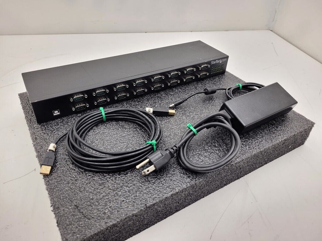 StarTech ICUSB23216FD 16-Port USB-to-Serial Adapter Hub - Black
