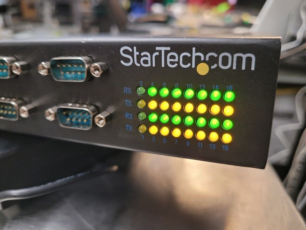 StarTech ICUSB23216FD 16-Port USB-to-Serial Adapter Hub - Black