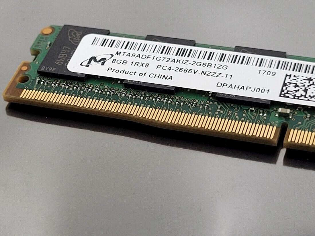 Mircon MTA9ADF1G72AKIZ-2G6B1ZI 8GB (x72, ECC, SR) DDR4 SDRAM VLP MiniUDIMM RAM