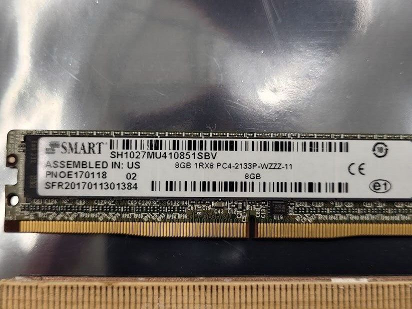 Smart DRAM Module DDR4 SDRAM 8Gbyte 288VLP Mini-UDIMM 8Gb 1RX8 PC4-2133-WZZZ-11