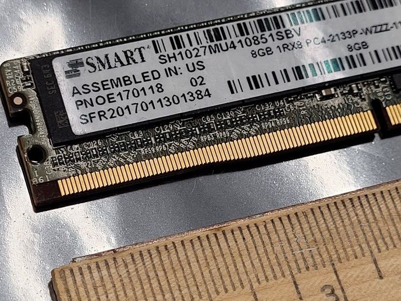 Smart DRAM Module DDR4 SDRAM 8Gbyte 288VLP Mini-UDIMM 8Gb 1RX8 PC4-2133-WZZZ-11